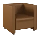 MIRA 1 křeslo, koženka hnědá